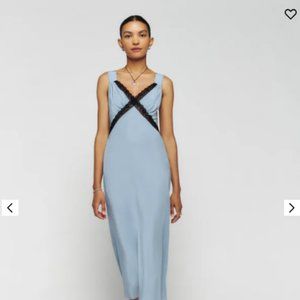 Reformation Provence Dress in Mineral (XL)